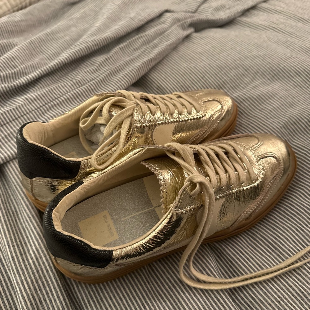 Gold Metallic Sneakers - Picture 2 of 3